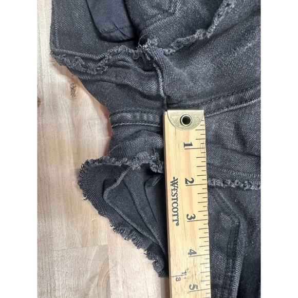 Abercrombie And Fitch Cut Off Black Distressed Shorty Shorts Size 27/4 - Picture 6 of 7
